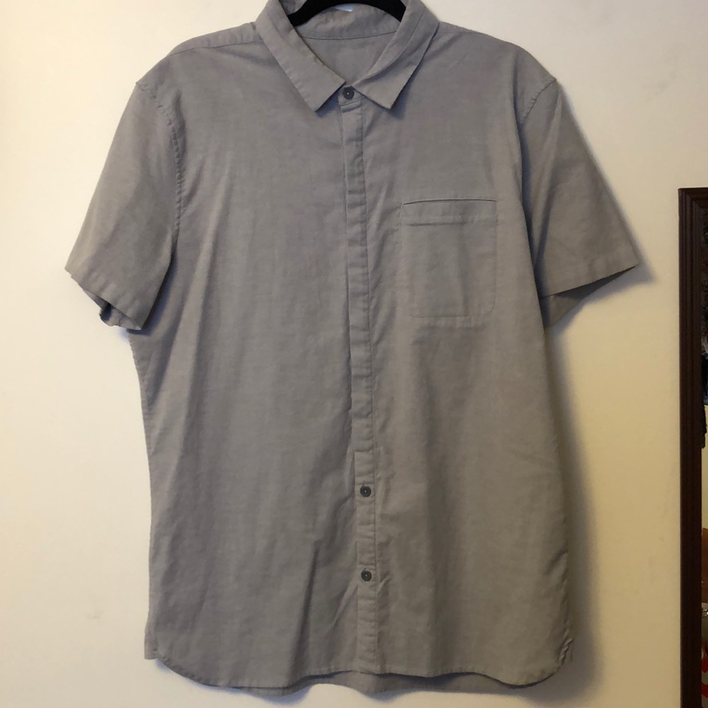 Lululemon Grey Button Down Collared Shirt